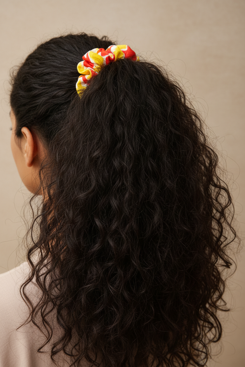 Chouchou cheveux en tissu – Maintien confortable sans casser