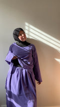 Jupe longue violet Améthyste – gaze de coton, portable à vie