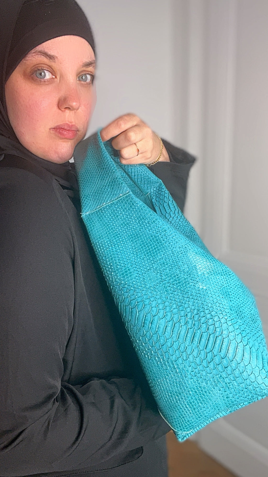 Sac à main Azul – Faux cuir bleu turquoise