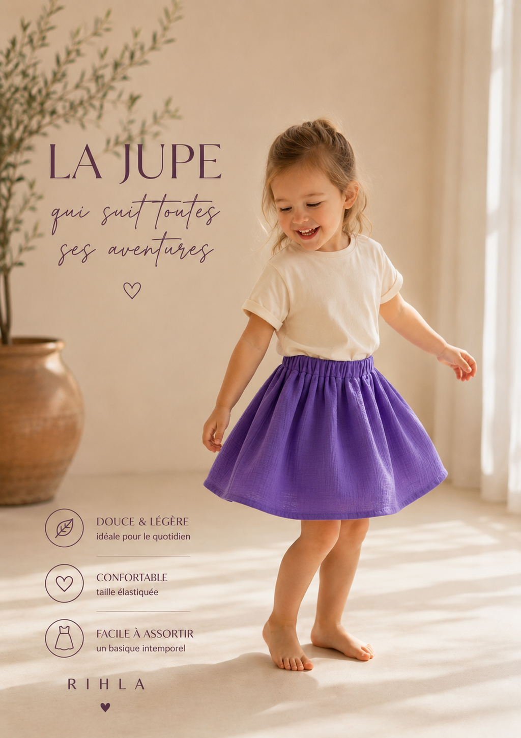 Jupe enfant - Mini Améthyste
