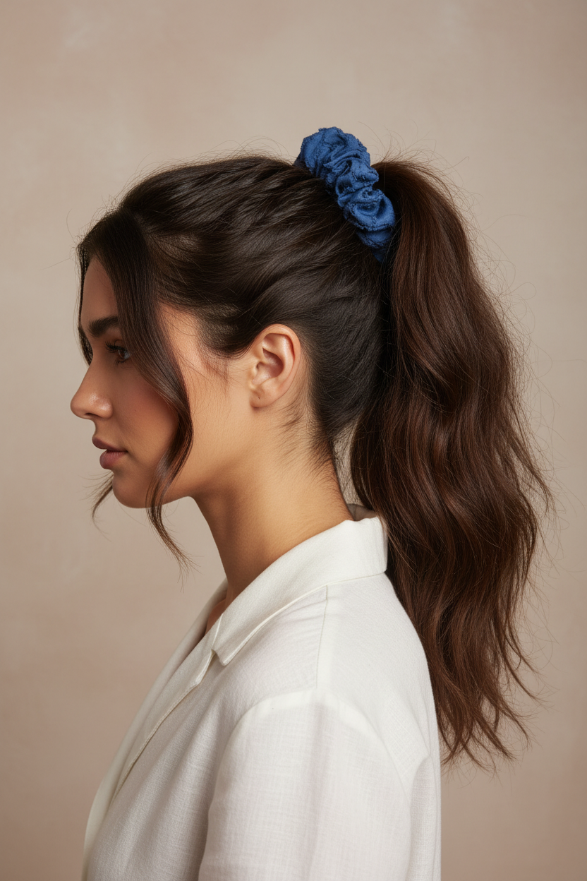 Chouchou cheveux en tissu – Maintien confortable sans casser