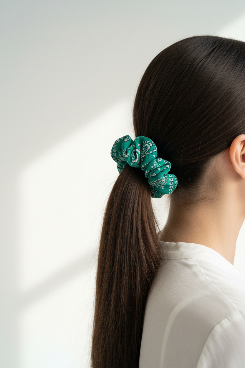 Chouchou cheveux en tissu – Maintien confortable sans casser