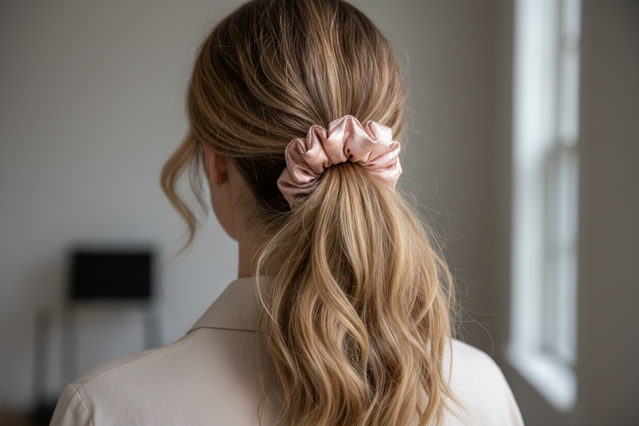 Chouchou cheveux en tissu – Maintien confortable sans casser