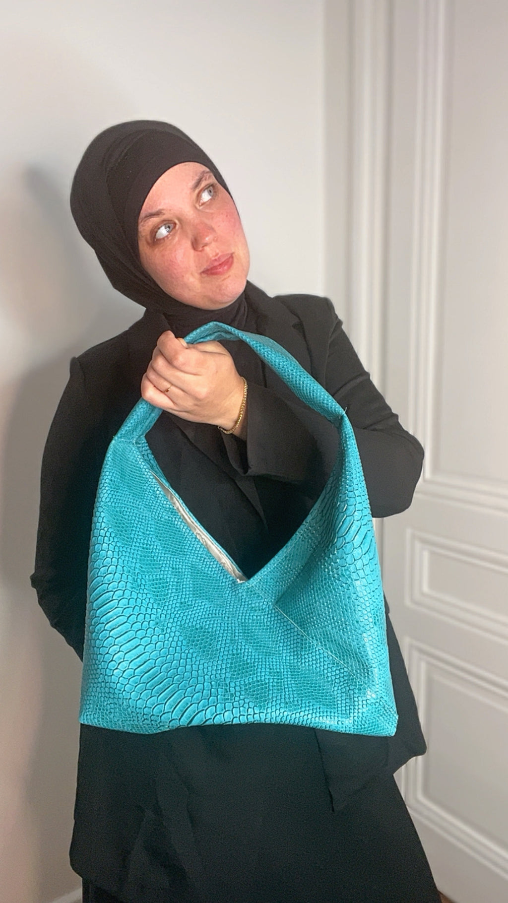 Sac à main Azul – Faux cuir bleu turquoise