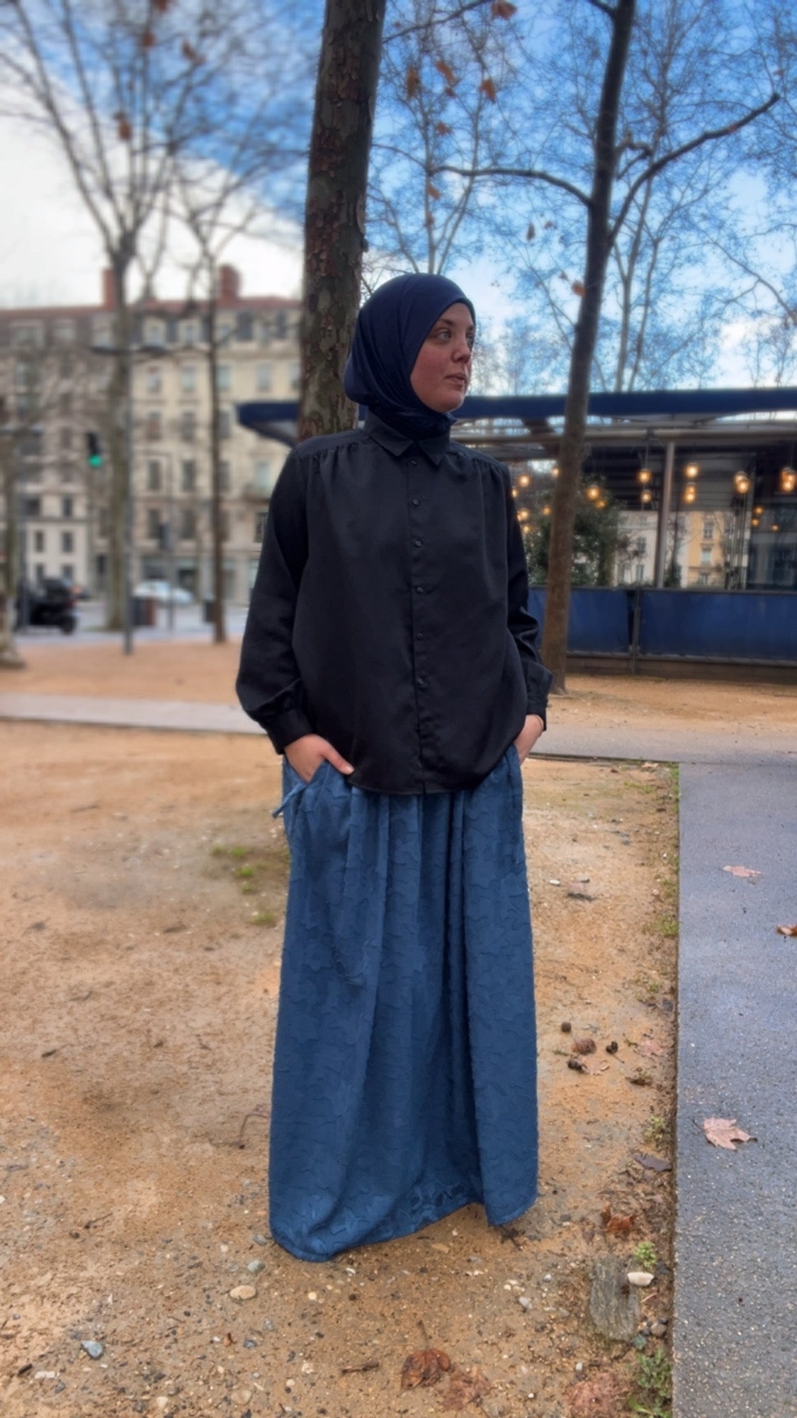 Jupe Ondine -  Jupe à liens ajustable en Microfibre Jacquard - Made in France