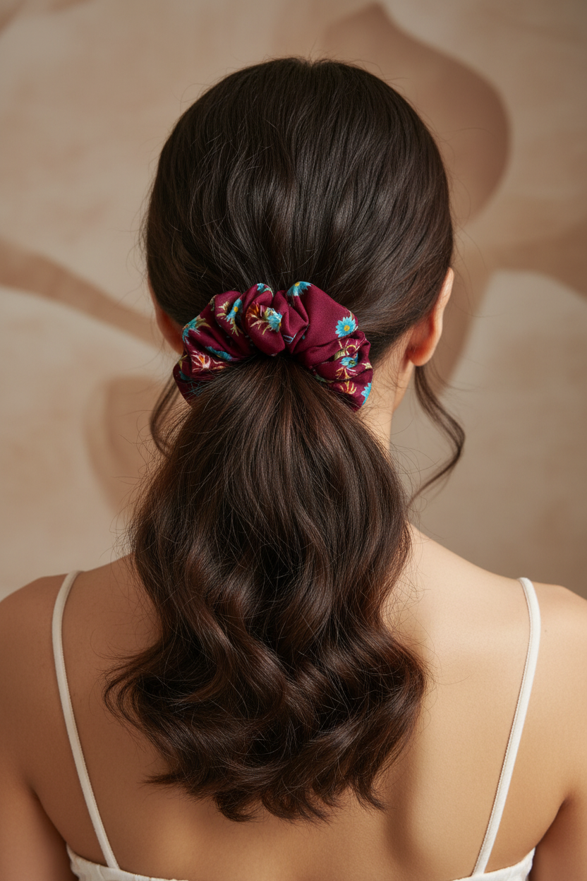 Chouchou cheveux en tissu – Maintien confortable sans casser