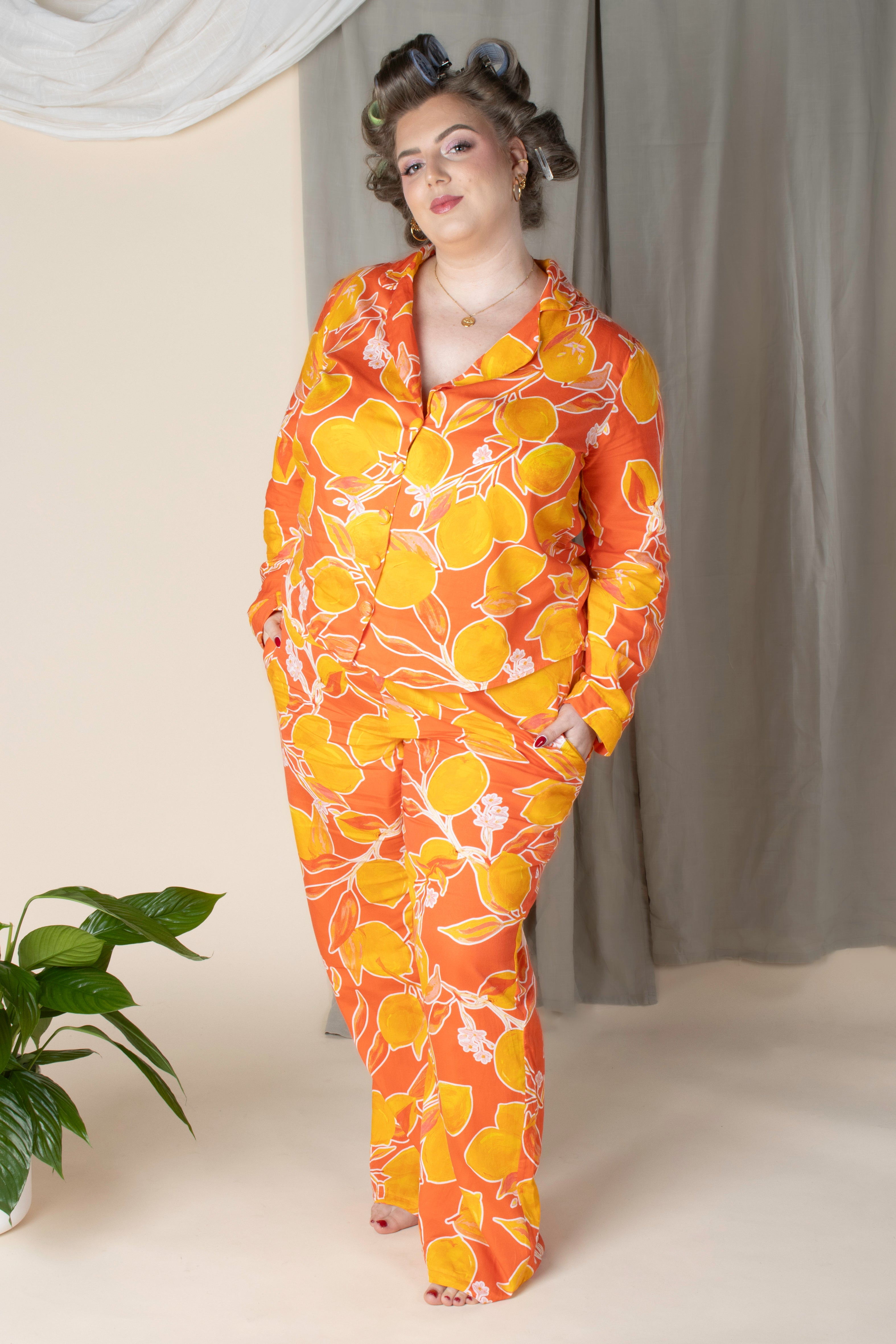 
Pyjama deux pièces femme en coton à motifs citrons – RIHLA Menton