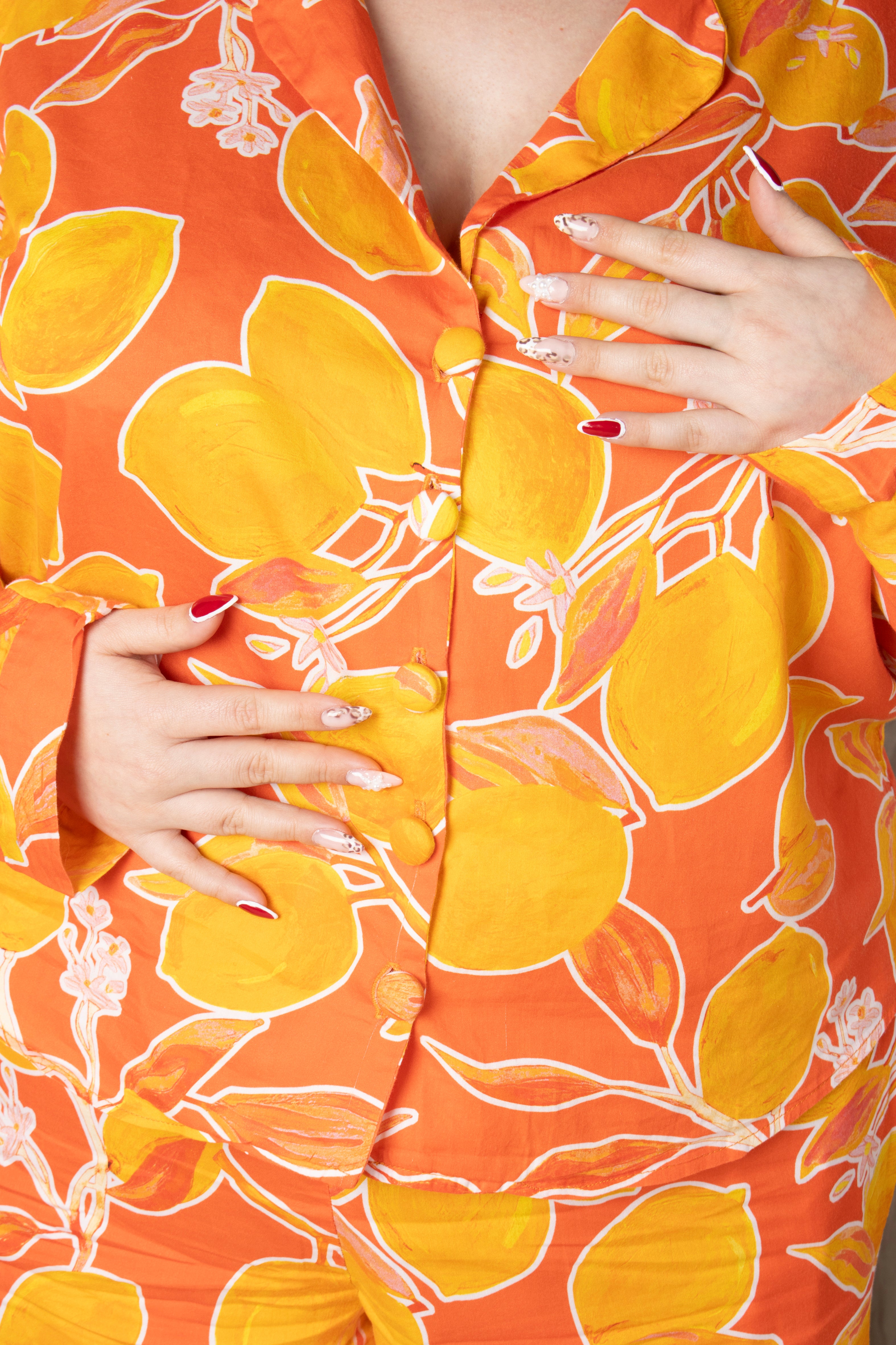 
Pyjama deux pièces femme en coton à motifs citrons – RIHLA Menton